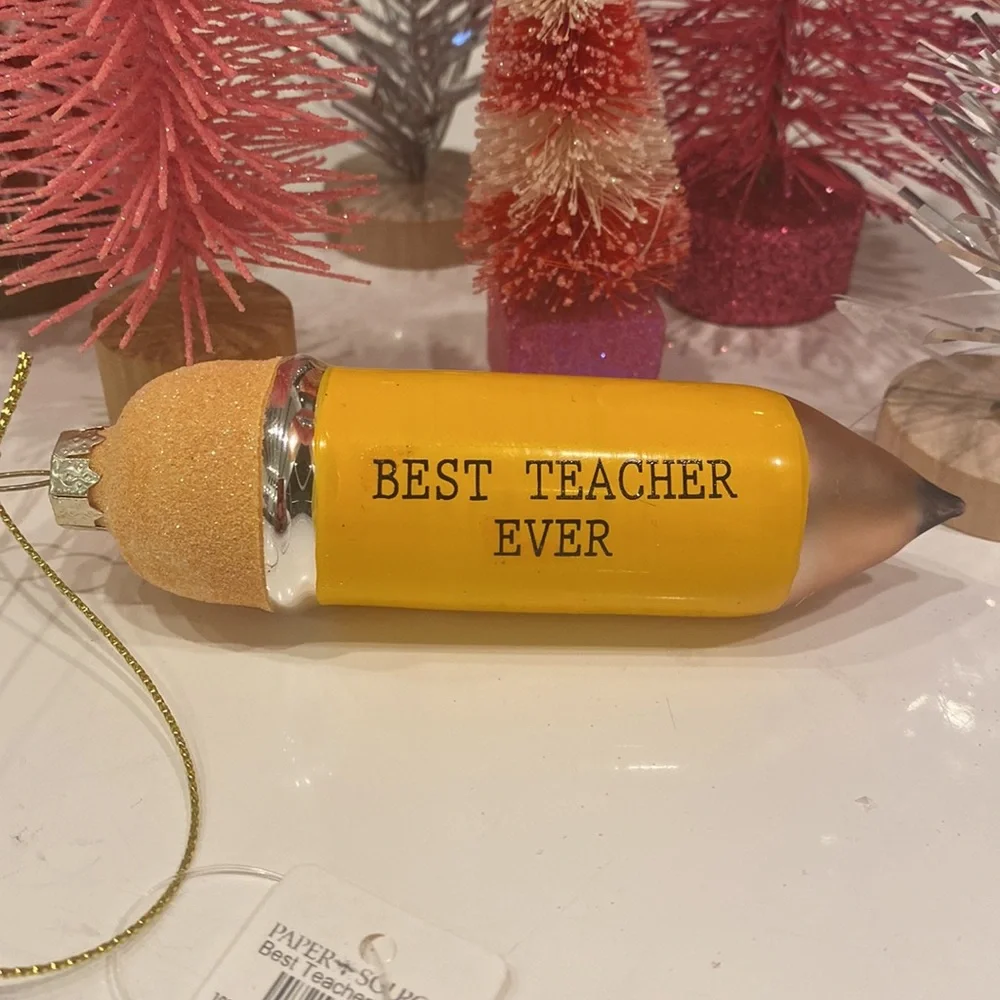 Best Teacher Ever Christmas Ornament
